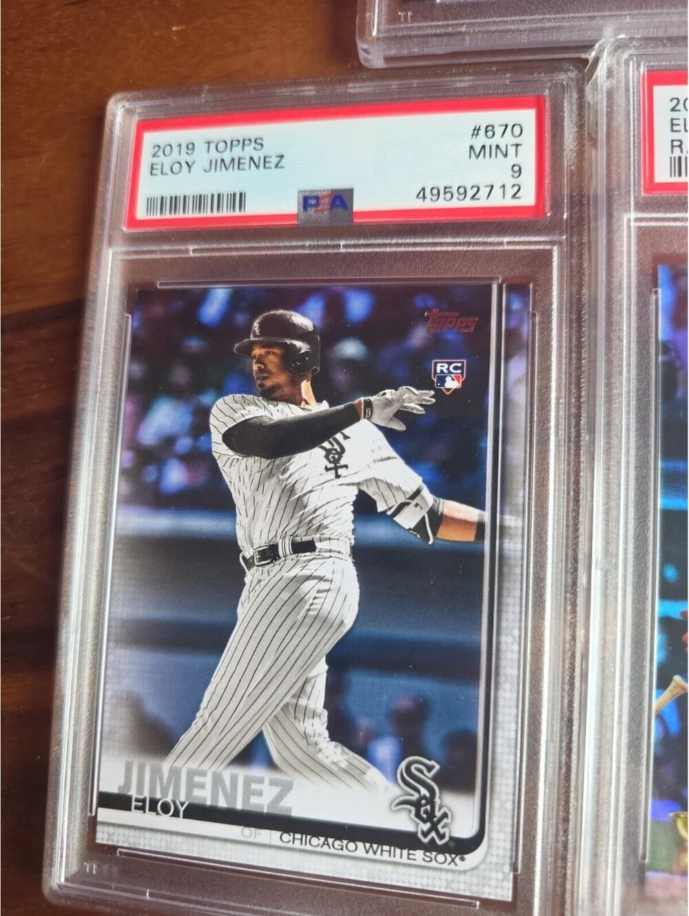 2019 TOPPS #670 ELOY JIMENEZ RC ROOKIE PSA 9 Lot 5 Cards Sepia Rainbow Foil